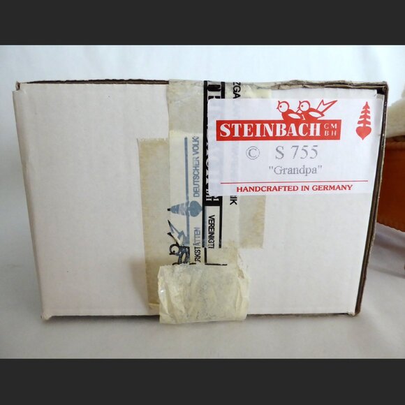 NEW 9” STEINBACH GERMANY OPA GRANDPA ROCKING CHAIR CAT MUSICAL SMOKER - Picture 12 of 14